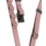 A pink Case Clinger Crossbody strap with adjustable features and a carabiner clip for hands-free phone carrying.