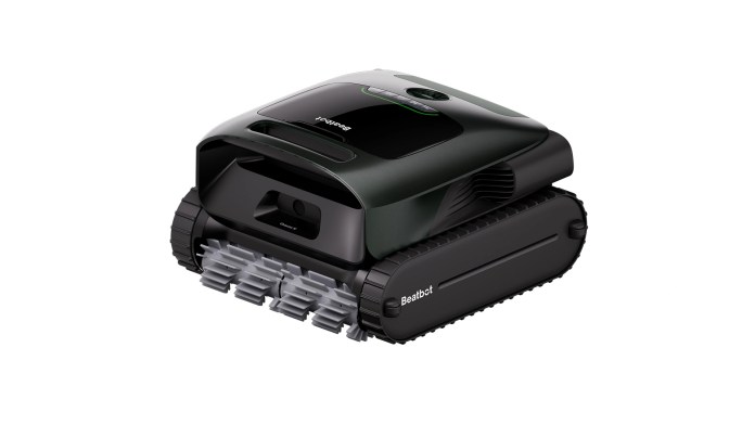 AquaSense 2 Ultra robotic pool cleaner by Beatbot, featuring a sleek design and advanced AI technology for efficient cleaning.