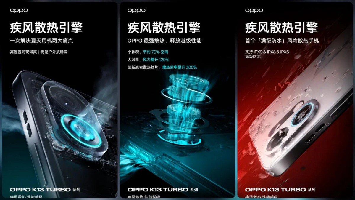 Here's the Oppo K13 Turbo and Turbo Pro's active cooling fan in action