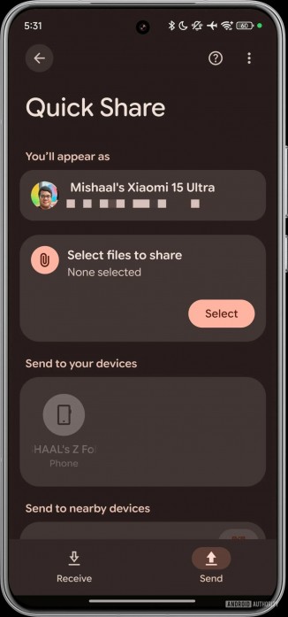 Receive and Send modes