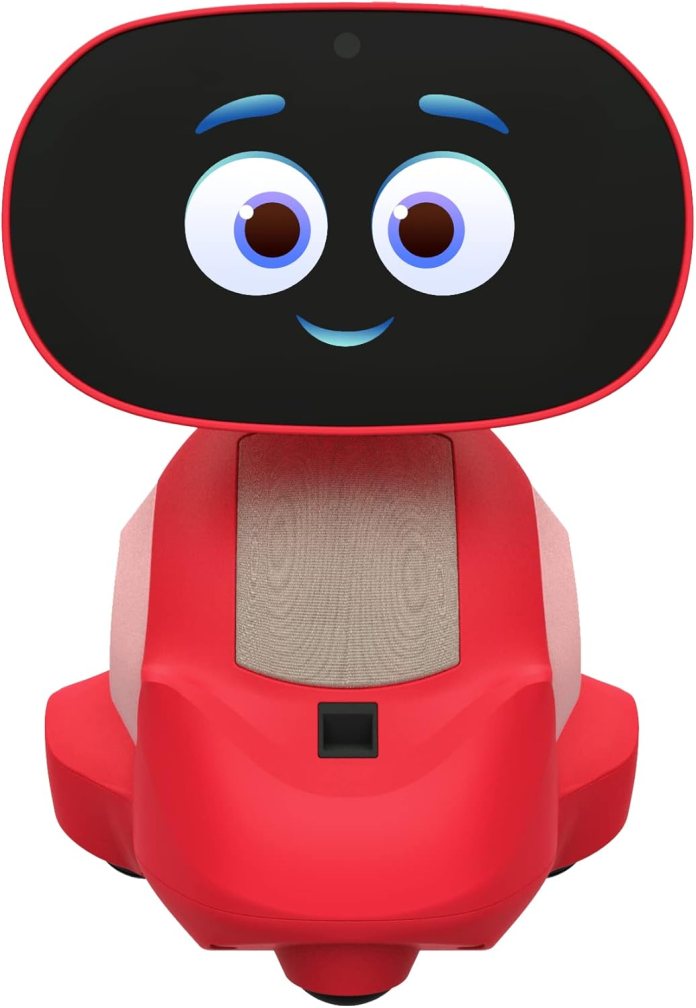 A colorful AI robot for kids with a friendly face and large eyes, designed for interactive learning and play.