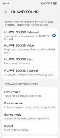 Head tracking, sound modes and custom EQ