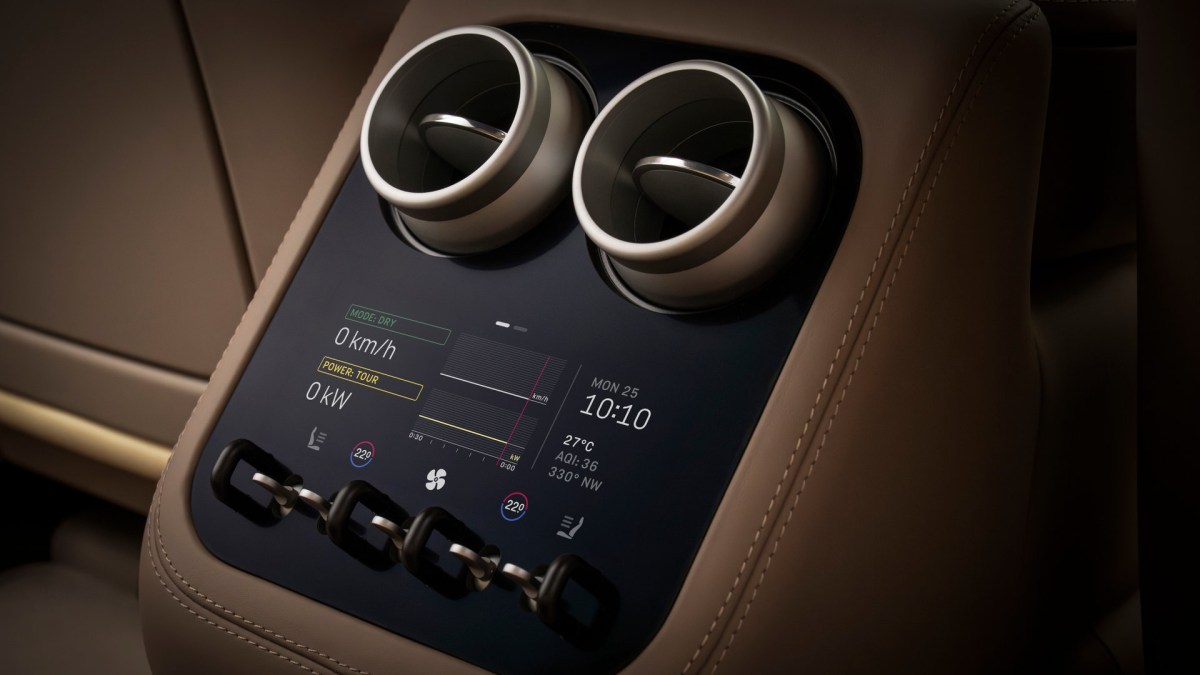 The 6.3” display for the rear passengers